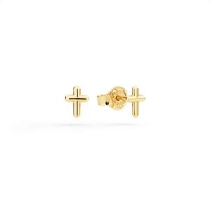 ORECCHINI MINI STUD CROCE ORO GIALLO