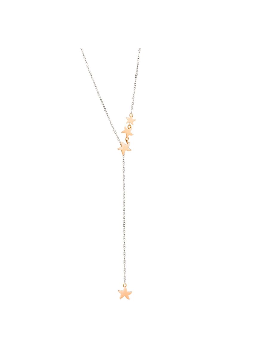 COLLANA DODO LARIAT IN ARGENTO E ORO ROSA Blondi 1897